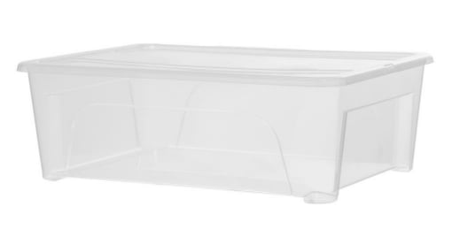 BOX TRASPARENTE MULTIUSO CON COPERCHIO CAPACITÀ 12LT DIMENSIONI 40X30X13CM 