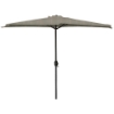 OMBRELLONE MEZZALUNA DA MURO IN ALLUMINIO COLORE GRIGIO 300 X 150 X H 250 CM