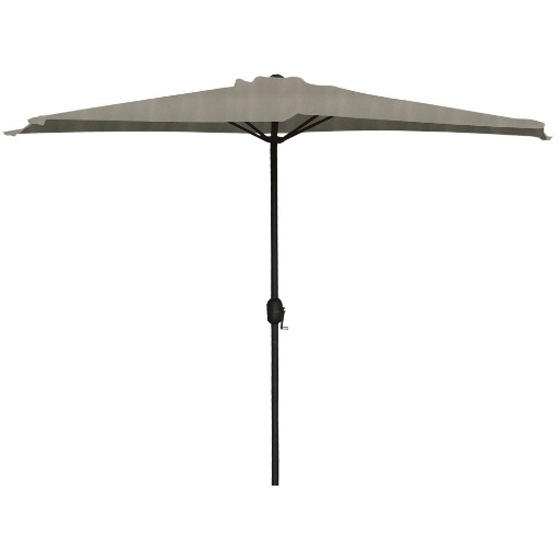 OMBRELLONE MEZZALUNA DA MURO IN ALLUMINIO COLORE GRIGIO 300 X 150 X H 250 CM