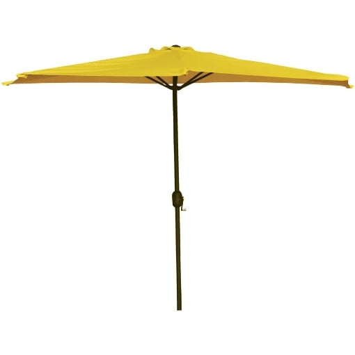 OMBRELLONE MEZZALUNA DA MURO IN ALLUMINIO COLORE GIALLO 300 X 150 X H 250 CM