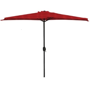 OMBRELLONE MEZZALUNA DA MURO IN ALLUMINIO COLORE BORDEAUX 300 X 150 X H 250 CM