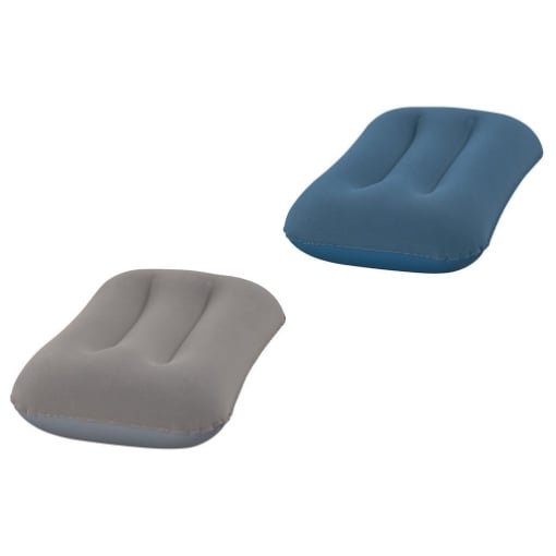 CUSCINO GONFIABILE VELLUTO FLOCCATO SOFT TOP POGGIA TESTA CAMPEGGIO MARE RETTANGOLARE 42X26X10CM OKX