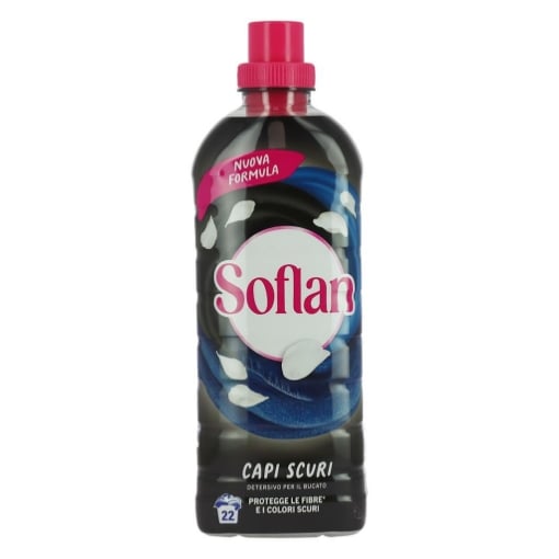 SOFLAN DETERSIVO PER IL BUCATO CAPI SCURI PROTEGGE LE FIBRE E I COLORI SCURI 22 LAVAGGI 900 ML 