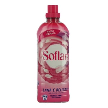 SOFLAN DETERSIVO PER IL BUCATO LANA E DELICATI PROTEGGI FIBRE ANTI-PALLINI 22 LAVAGGI 900 ML OKX