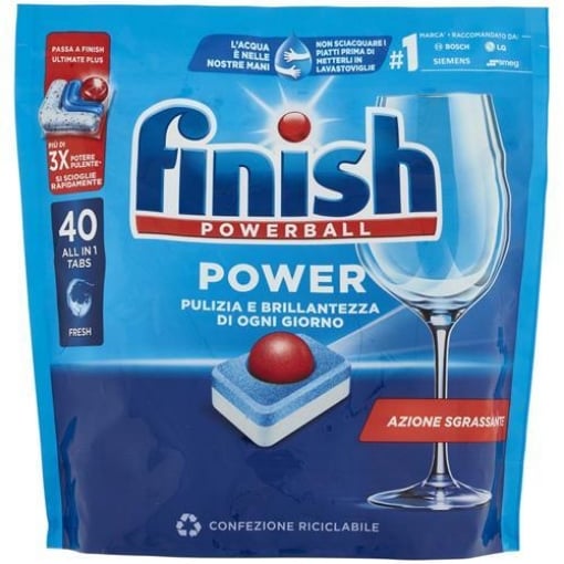 TABS FINISH POWERBAL ALL 1 PER LAVASTOVIGLIE 40 CAPS CLASSICO OKX