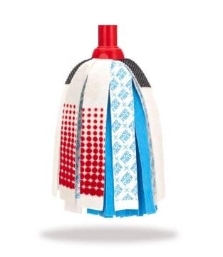 MOP SUPER 4 MULTIMATERIALE REALIZZATO CON 4 MATERIALI DIVERSI ADATTO ALLA PULIZIA DI TUTTI I PAVIMENTI OKX