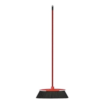 SCOPA PIVOT CON MANICO E FORO PER GANCIO IN COLORE ROSSO 118 CM OKX