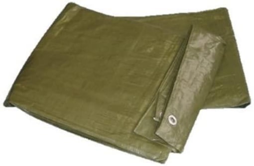 TELO IN POLIETILENE OCCHIELLATO LEGGERO COLORE VERDE 5X5 MT 