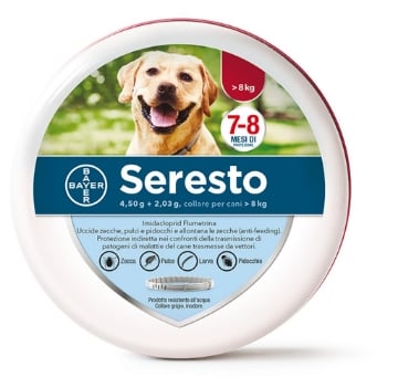 SERESTO COLLARE CANI TAGLIA MEDIO/GRANDE > 8 KG ANTIPARASSITARIO A RILASCIO CONTROLLATO 70 CM OKX