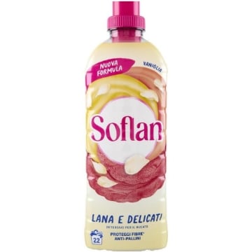 SOFLAN DETERSIVO PER IL BUCATO PROTEGGI FIBRE ANTI-PALLINI PER LANA E DELICATI 22 LAVAGGI 900 ML OKX