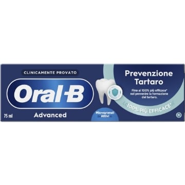 ORAL-B DENTIFRICIO ADVANCED PROVENZIONE TARTATO MICROGRANULI ATTIVI 75 ML OKX