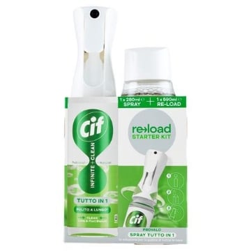 CIF KIT SPRAY PULITO A LUNGO 1X280 ML + 1X590 ML RE-ROALD TITO IN 1 OKX
