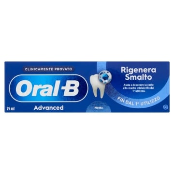 ORAL-B DENTIFRICIO ADVANCED RIGENERA SMALTO FIN DAL 1° UTILIZZO ALLA MENTA 75 ML OKX