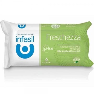 INFASIL SALVIETTE INTIME FRESCHEZZA ANTIODORE IDEALI DURANTE IL CICLO PH 5.0 12 SALVIETTE OKX