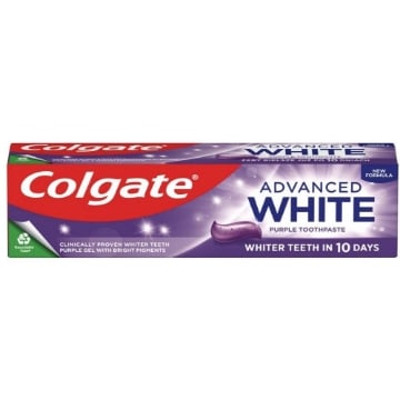 COLGATE DENTIFRICIO ADVANCE WHITE DENTI PIÙ BIANCHI IN 10 GIORNI NUOVA FORMULA 75 ML OKX