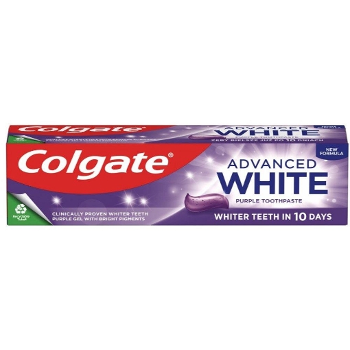 COLGATE DENTIFRICIO ADVANCE WHITE DENTI PIÙ BIANCHI IN 10 GIORNI NUOVA FORMULA 75 ML OKX