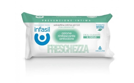 INFASIL SALVIETTE INTIME NEUTRE IDEALI DURANTE IL CICLO PH 5.0 IPOALLERGENICHE 12 SALVIETTE OKX