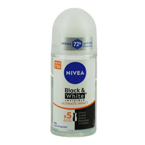 NIVEA DEODORANTE ROLL-ON BLACK & WHITE INVISIBLE ANTI ODORE 72H DI PROTEZIONE 50 ML OKX