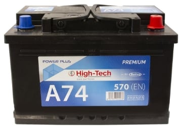 HIGH-TECH BATTERIA PER AUTO 74AH AEN 360 USATO COME NUOVO 