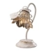 AUSTIN LUME DESIGN MODERNO IN METALLO COLORE BIANCO E ARGENTO E14 1 LUCE 46 WATT 14X14X40 CM