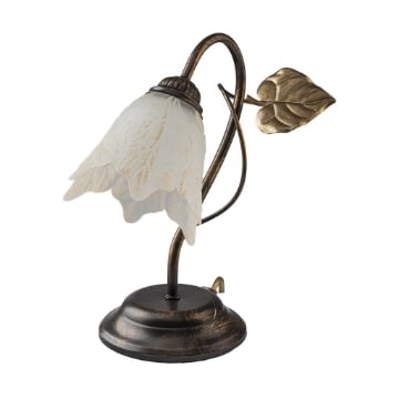 CILENTO LUME DESIGN MODERNO IN METALLO COLORE MARRONE E ORO E14 1 LUCE 46 WATT 14X14X40 CM