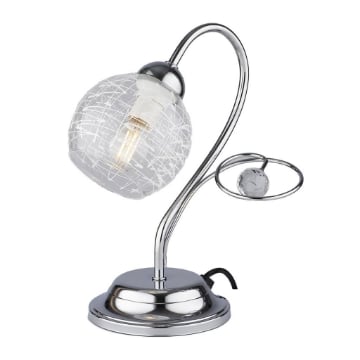 CRISTINA LUME DESIGN MODERNO IN METALLO COLORE CROMATO E14 1 LUCE 46 WATT 14X14X35 CM