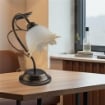 MARA LUME DESIGN MODERNO IN METALLO COLORE MARRONE E ORO E14 1 LUCE 46 WATT 14X14X40 CM