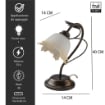 MARA LUME DESIGN MODERNO IN METALLO COLORE MARRONE E ORO E14 1 LUCE 46 WATT 14X14X40 CM