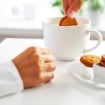 SET 2 TAZZE BIANCHE IN CERAMICA 450 ML PER COLAZIONE CON MANICO PER CASA E HOTEL PER CAPPUCCINO, CAFFE', GELATO E FRUTTA