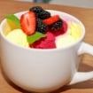 SET 2 TAZZE BIANCHE IN CERAMICA 450 ML PER COLAZIONE CON MANICO PER CASA E HOTEL PER CAPPUCCINO, CAFFE', GELATO E FRUTTA