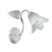 MILANO APPLIQUE DESIGN MODERNO IN METALLO COLORE BIANCO E ARGENTO E14 1 LUCE 46 WATT 12X12X35 CM