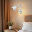 MILANO APPLIQUE DESIGN MODERNO IN METALLO COLORE BIANCO E ARGENTO E14 1 LUCE 46 WATT 12X12X35 CM