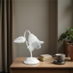 MILANO LUME DESIGN MODERNO IN METALLO COLORE BIANCO E ARGENTO E14 1 LUCE 46 WATT 14X14X40 CM
