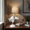 MILANO LUME DESIGN MODERNO IN METALLO COLORE BIANCO E ARGENTO E14 1 LUCE 46 WATT 14X14X40 CM