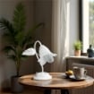 MILANO LUME DESIGN MODERNO IN METALLO COLORE BIANCO E ARGENTO E14 1 LUCE 46 WATT 14X14X40 CM