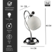 SAMU LUME DESIGN MODERNO IN METALLO COLORE CROMATO E14 1 LUCE 46 WATT 14X14X40 CM