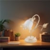 EDEN LUME DESIGN CLASSICO IN METALLO COLORE AVORIO E ORO E14 1 LUCE 46 WATT 14X14X40 CM