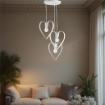 TRENDY LAMPADARIO DESIGN MODERNO IN METALLO COLORE BIANCO E27 1 LUCE 57 WATT 29X29X90 CM