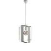 AURORA LAMPADARIO A SOSPENSIONE IN METALLO DESIGN MODERNO COLORE BIANCO E27 1 LUCE 57 WATT 40X30X40 CM