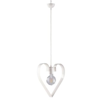 TRENDY LAMPADARIO DESIGN MODERNO IN METALLO COLORE BIANCO E27 3 LUCI 57 WATT 30X50X90 CM