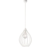 PINO LAMPADARIO IN METALLO DESIGN MODERNO COLORE BIANCO E27 1 LUCE 57 WATT 30X30X40 CM