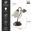 CILENTO LUME DESIGN MODERNO IN METALLO COLORE MARRONE E ORO E14 1 LUCE 46 WATT 14X14X40 CM