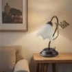 CILENTO LUME DESIGN MODERNO IN METALLO COLORE MARRONE E ORO E14 1 LUCE 46 WATT 14X14X40 CM