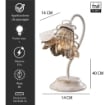 AUSTIN LUME DESIGN MODERNO IN METALLO COLORE BIANCO E ARGENTO E14 1 LUCE 46 WATT 14X14X40 CM
