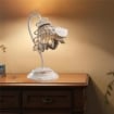 AUSTIN LUME DESIGN MODERNO IN METALLO COLORE BIANCO E ARGENTO E14 1 LUCE 46 WATT 14X14X40 CM