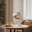 AUSTIN LUME DESIGN MODERNO IN METALLO COLORE BIANCO E ARGENTO E14 1 LUCE 46 WATT 14X14X40 CM