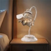 AUSTIN LUME DESIGN MODERNO IN METALLO COLORE BIANCO E ARGENTO E14 1 LUCE 46 WATT 14X14X40 CM