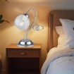 CRISTINA LUME DESIGN MODERNO IN METALLO COLORE CROMATO E14 1 LUCE 46 WATT 14X14X35 CM