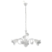 MILANO LAMPADARIO A SOSPENSIONE IN METALLO DESIGN MODERNO COLORE BIANCO E ARGENTO E14 3 LUCI 46 WATT 46X41X41 CM