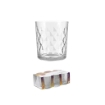 SET 6 BICCHIERI PER ACQUA IN VETRO LAVORATO MODELLO DIAMANTE CL 25 DESIGN